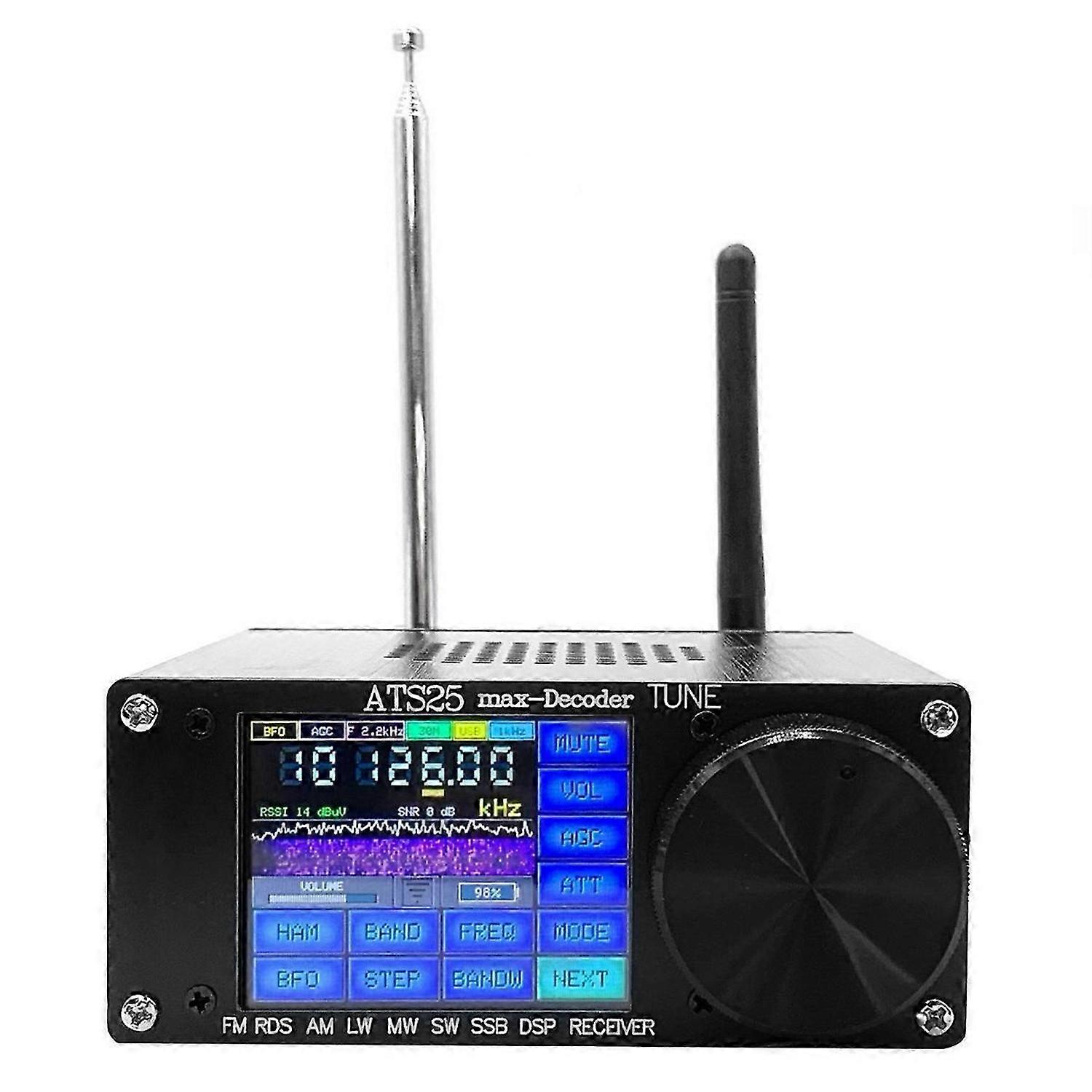 4.17 Air ATS25 Max Decoder Full Band Radio Receiver FM RDS AM LW MW SW SSB Receiver Support 2.4inch