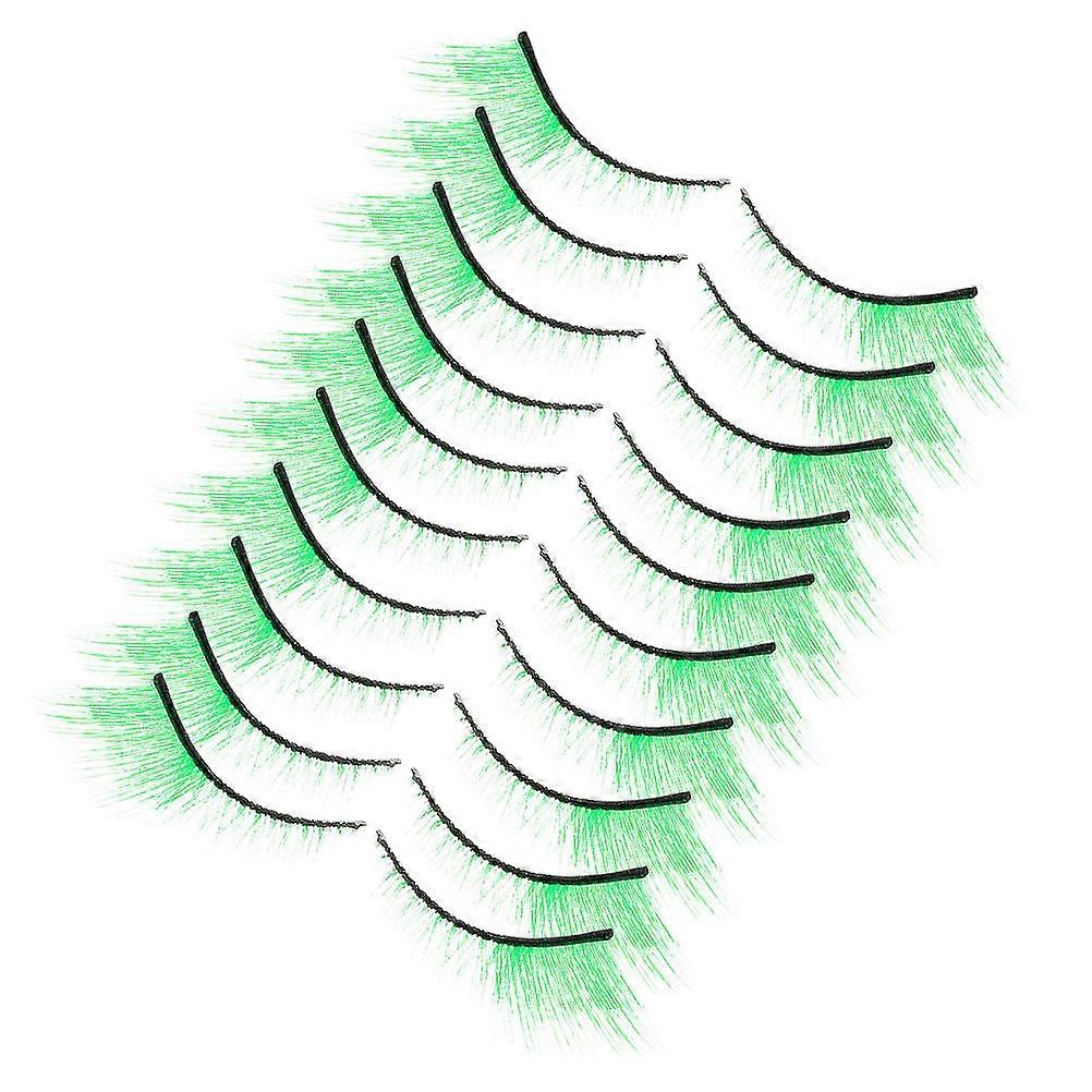Green Cosplay Eyelashes False Eyelashes for Party Use 40Pairs