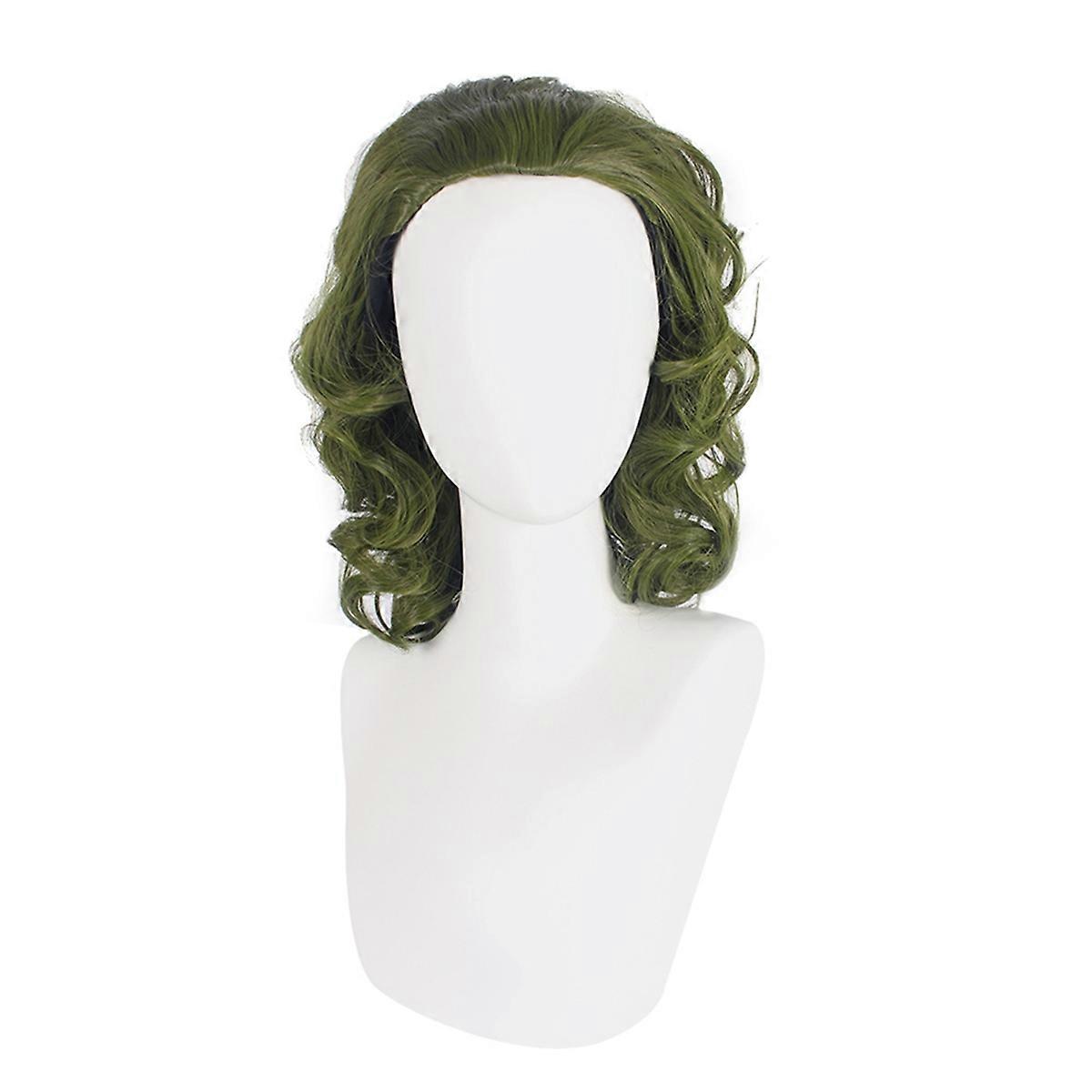 Green Wig For Clown Costume Wig Men Short Wavy Wig