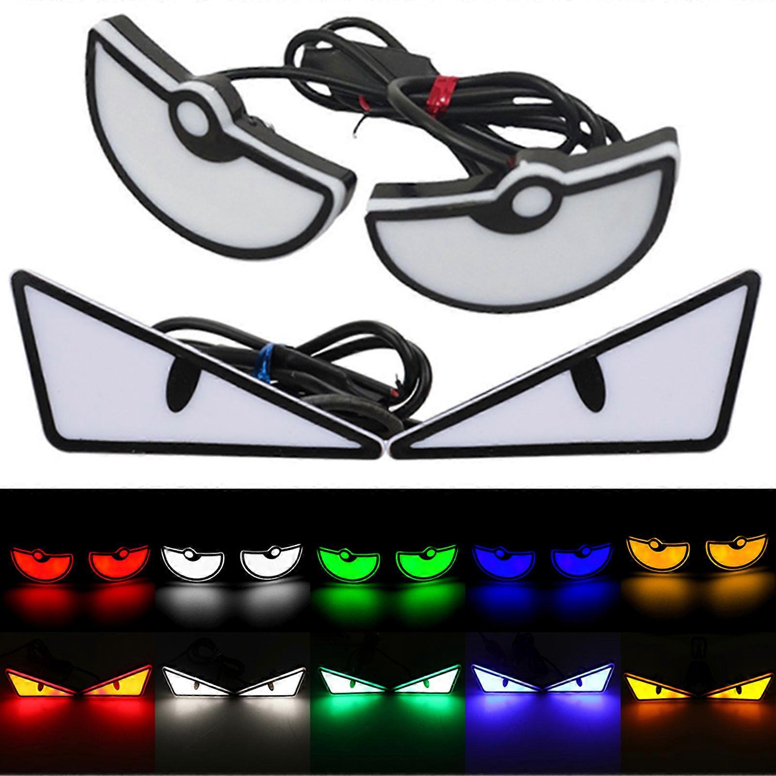 Motorcycle LED Devil Eye Light - Triangle-Shape License Plate Screw Light - Universal Motorcycle Accessory for Enhanced Visibility