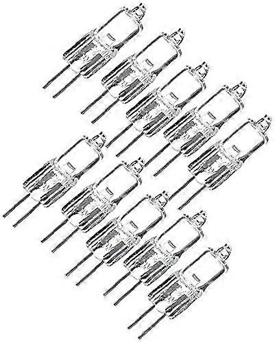 G4 Halogen Bulbs 10 Pack 20W 12V Bi-Pin Clear Lacquer Bright White Incandescent Lighting for Cooker and Track Lights