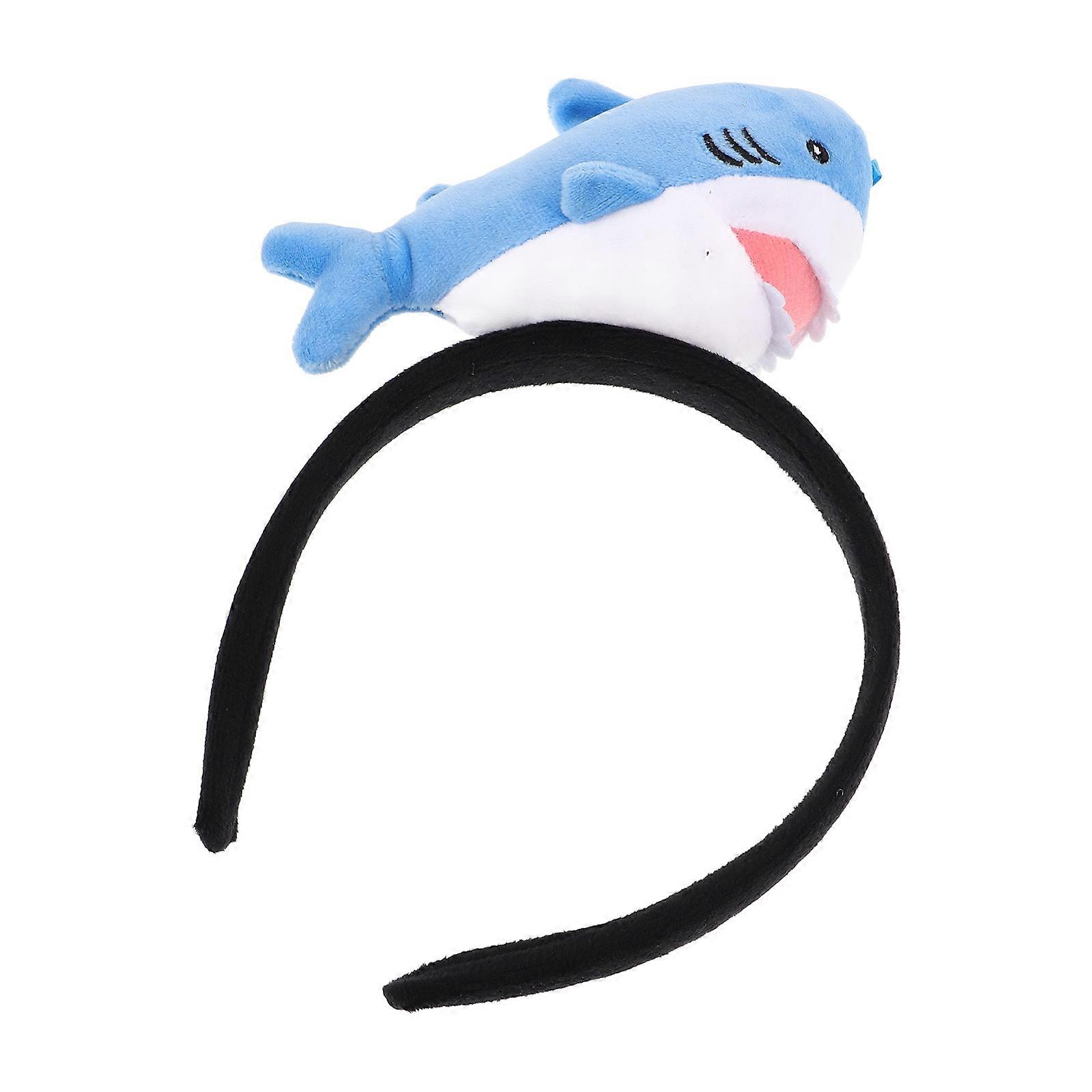 Sea Animal Headband Plush Shark Headband for Party Use 3Pcs Sky Blue