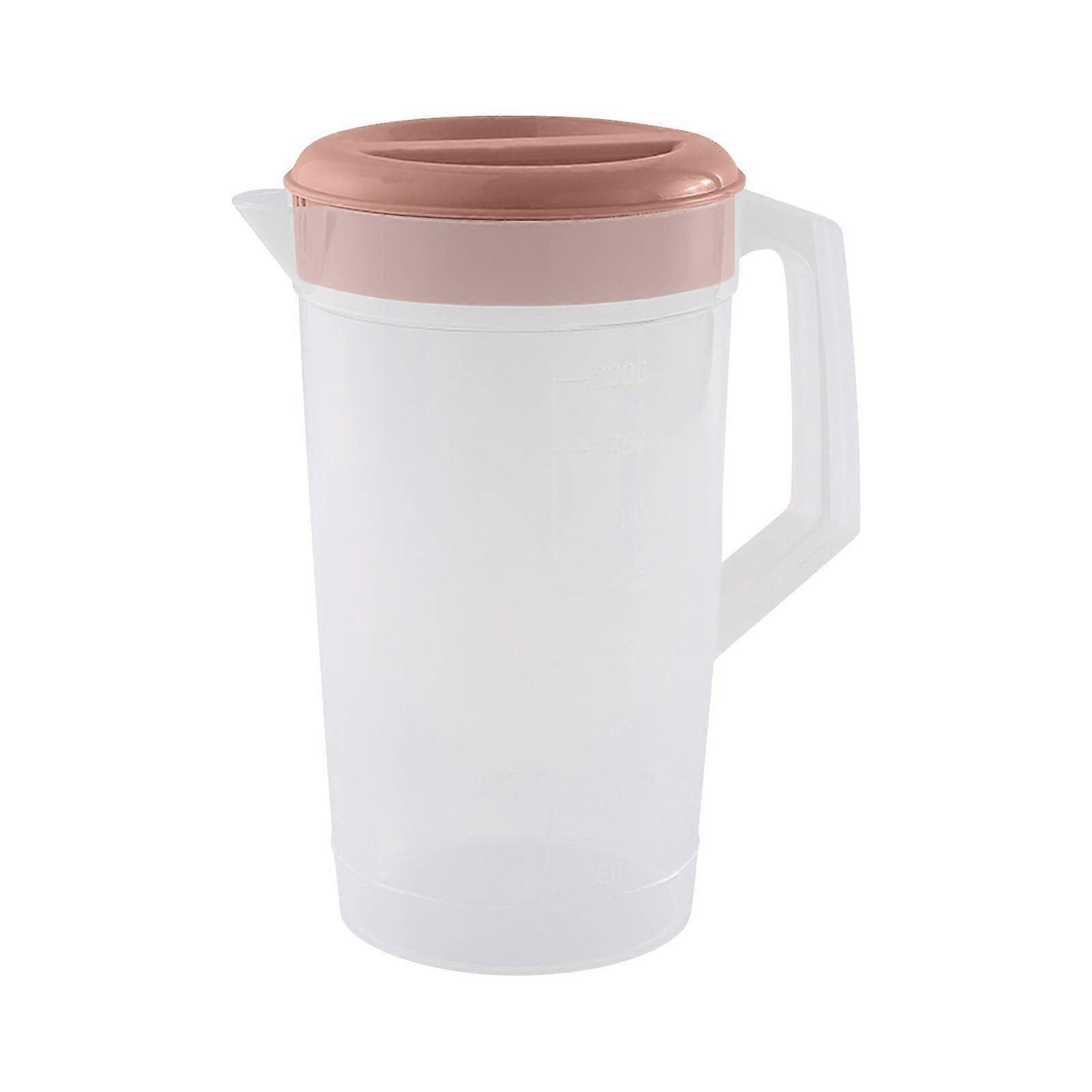 TAKTUK 2000ml Plastic Water Pitcher with Lid, Cold Water Kettle for Home, Dorm, Living Room - Simple & Creative Design (70oz)