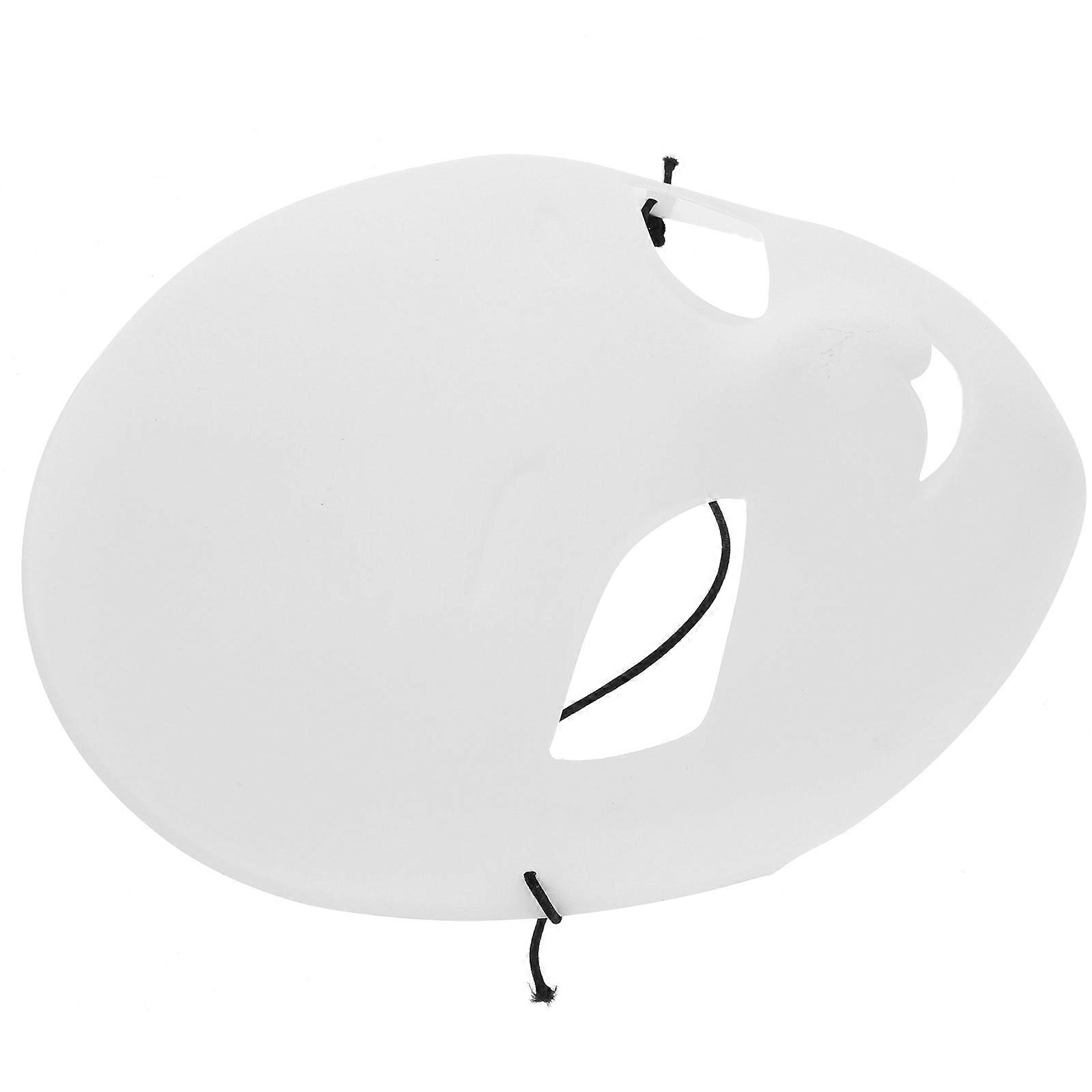 Plain White Mask Plastic Full Mask for Masquerade 2Pcs for Decor