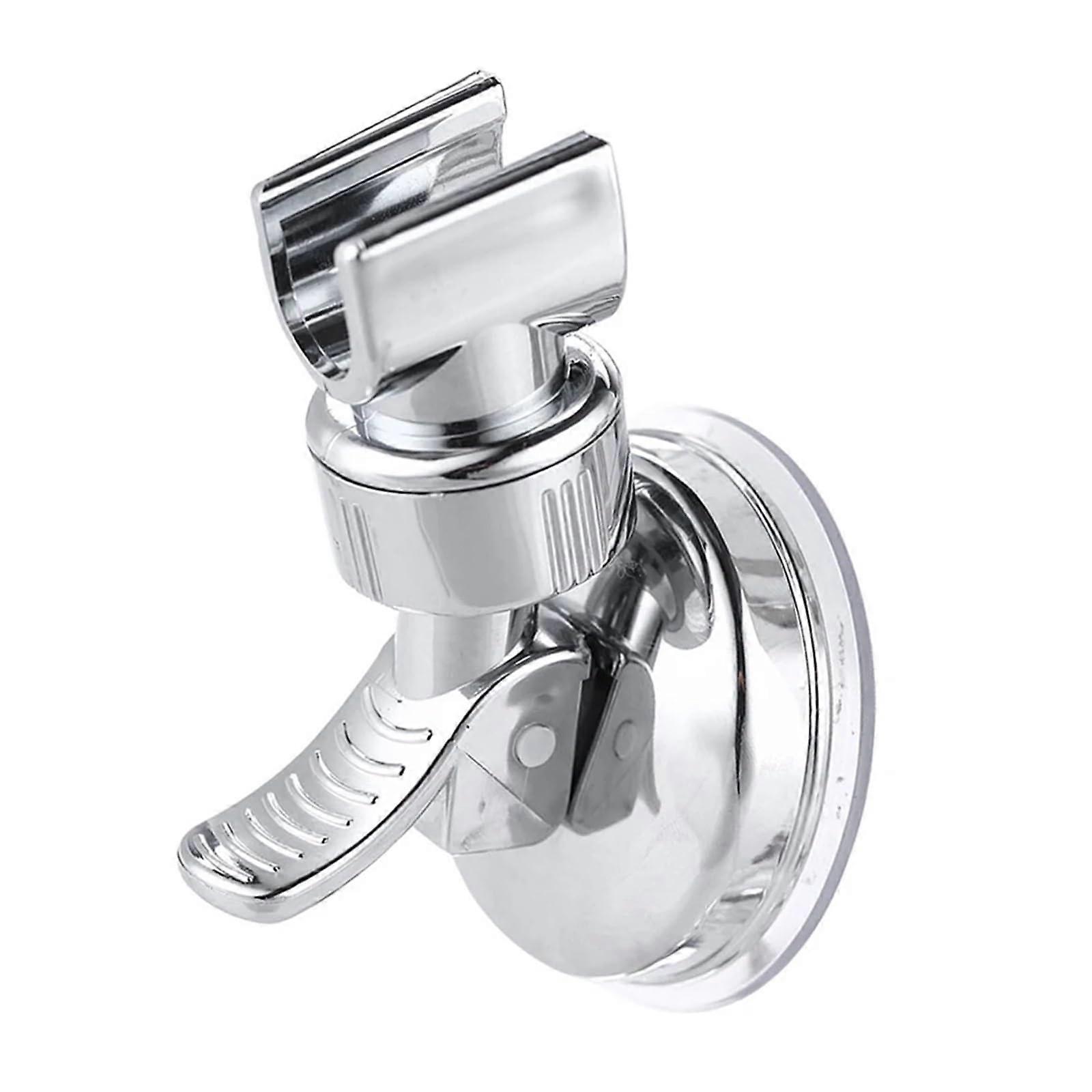 Handheld Shower Bracket Universal Shower Holder Adjustable Suction Cup No Drill Wall Mounted Shower Head Holder Silver