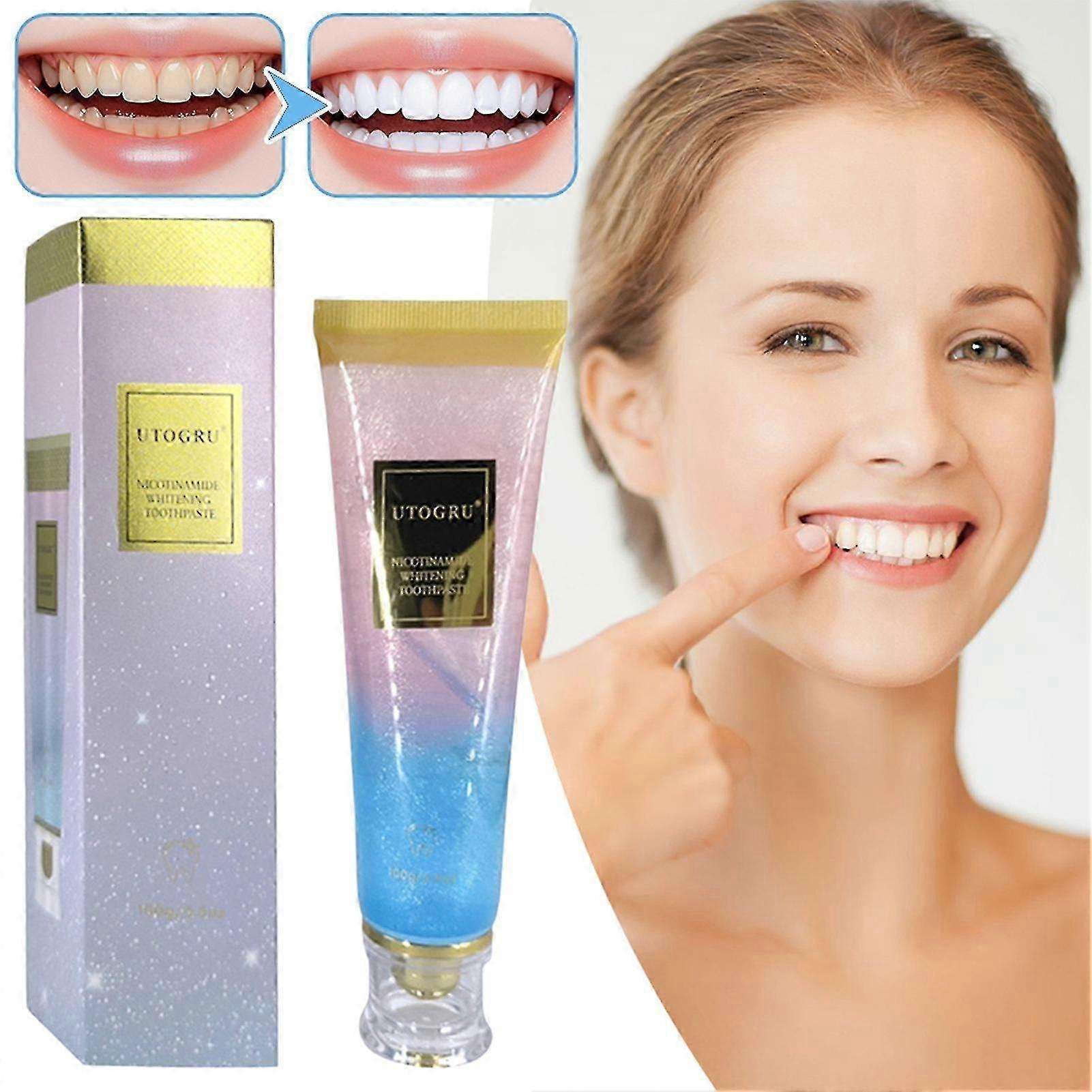 Plaque Removal & Whitening Niacinamide Toothpaste - Fresh Breath, Gum Protection & Stain Removal for Healthy Teeth