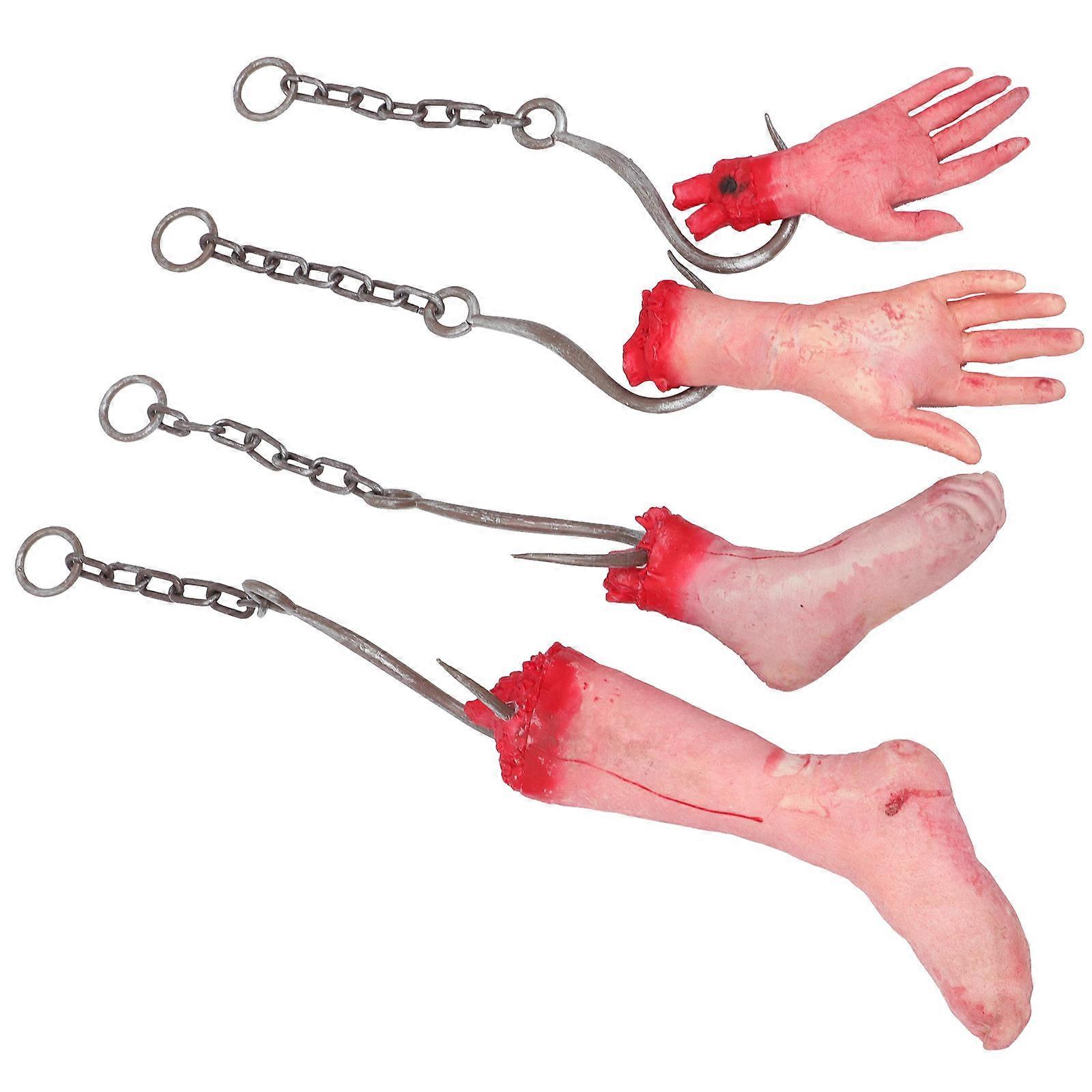 Halloween Horror Broken Body Parts Prop for Haunted House Setup 2Sets