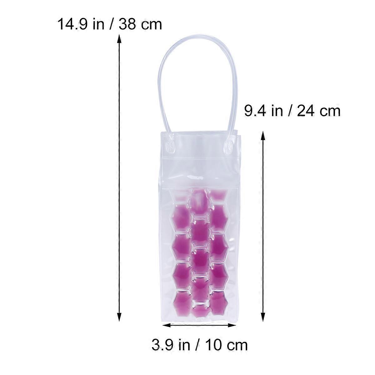 Double-Sided Freezer Bag Chilling Cooler Carrier For Beer 750ML Purple 1Pack