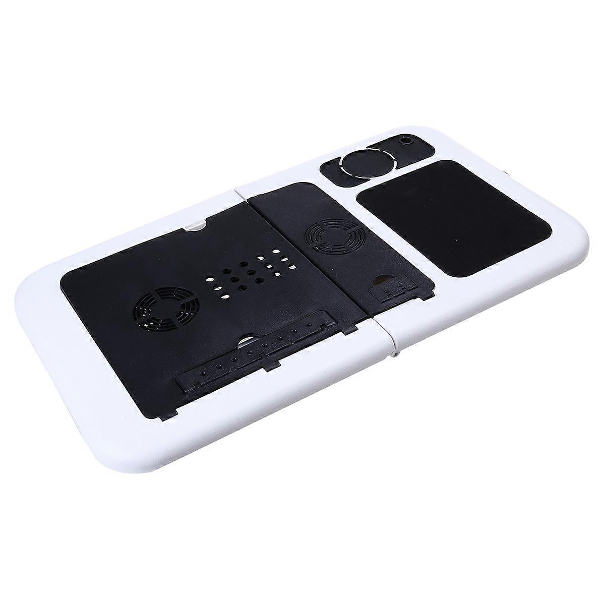 Foldable Laptop Table Tray Desk For Indoor Use With Cooling Fan In Black Color 2Pcs