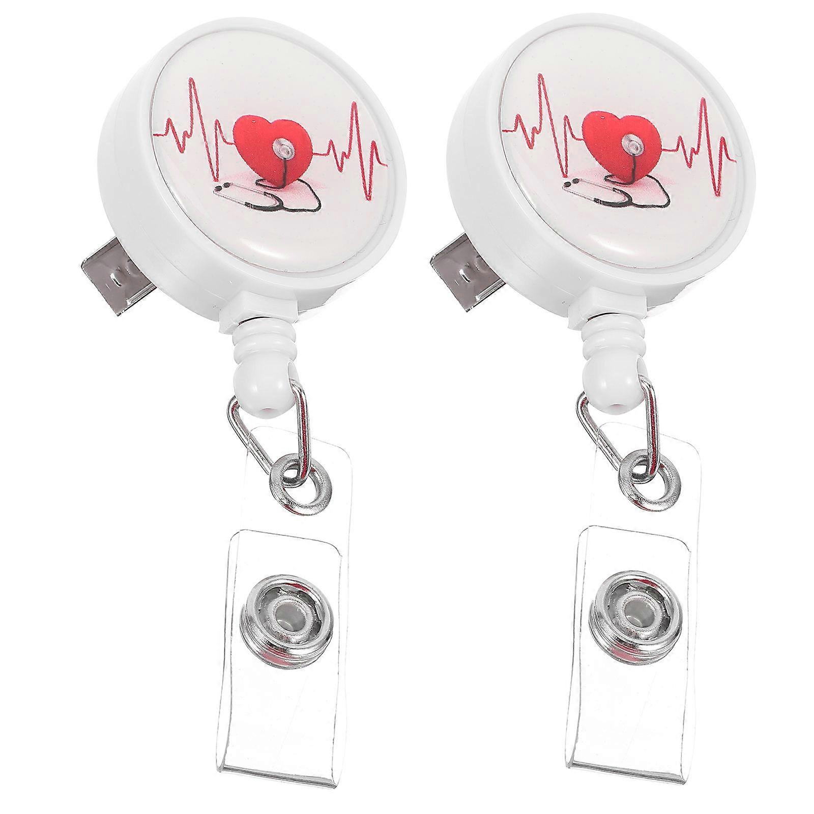 Multi Function Badge Holder Retractable Badge Clips for Work 6Pcs ABS