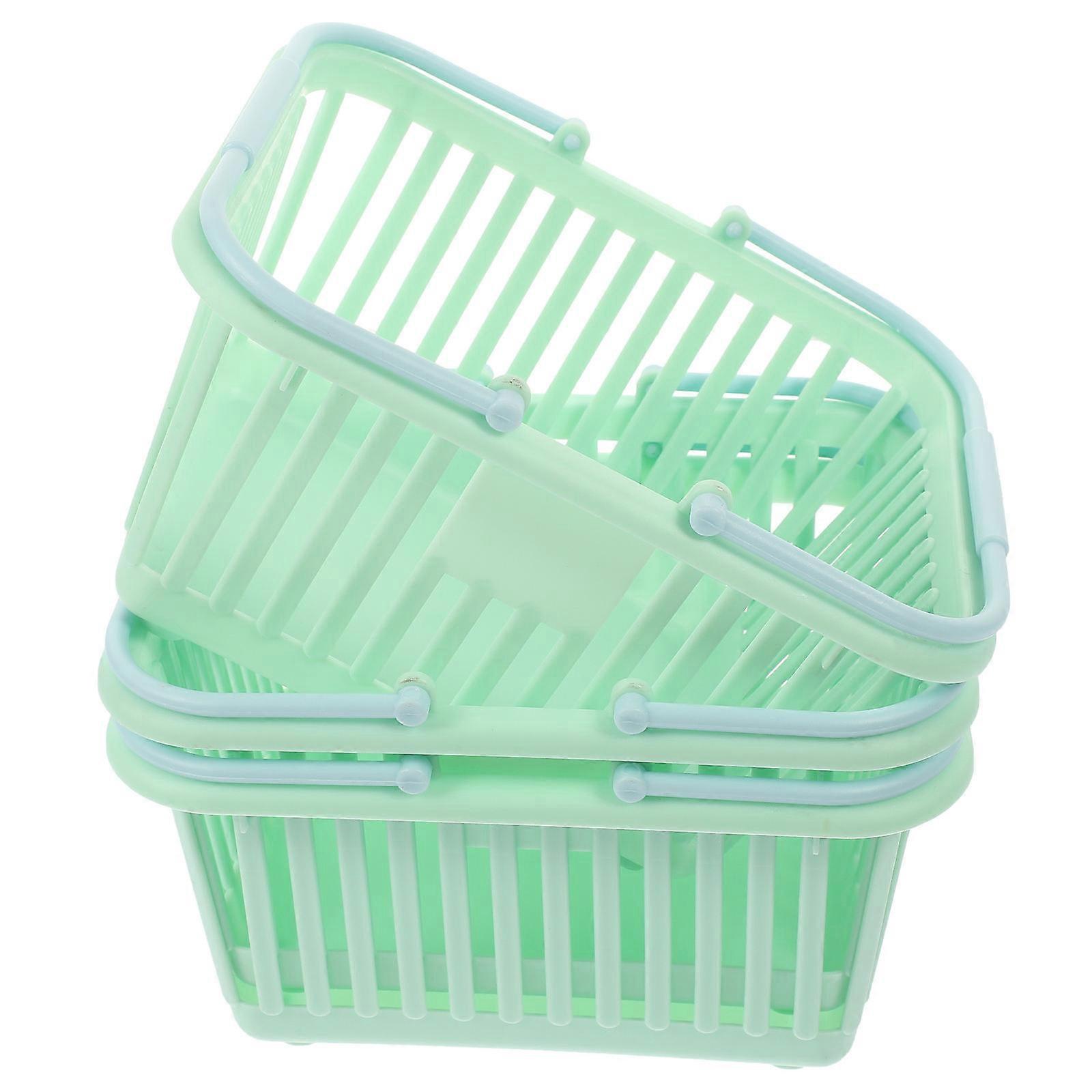 Plastic Bathroom Storage Organizers with Handles for Storage 9Pcs