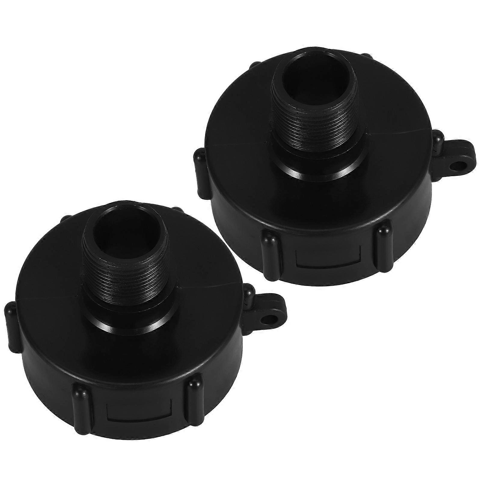 Black Water Tank Adapter for Leakproof Connection Plastic Barrel 8Pcs