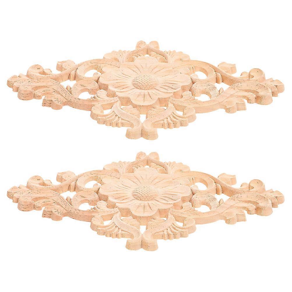Durable Decorative Wood Carving Ornaments 10 Pcs Ideal For Furniture Decoration And Cabinet Ornaments In Rectangular Shape