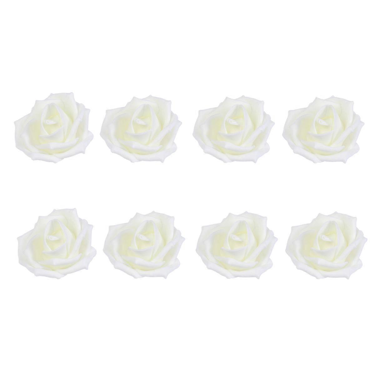 Decor Flower Head Artificial Rose for Wedding Use 200Pcs Beige