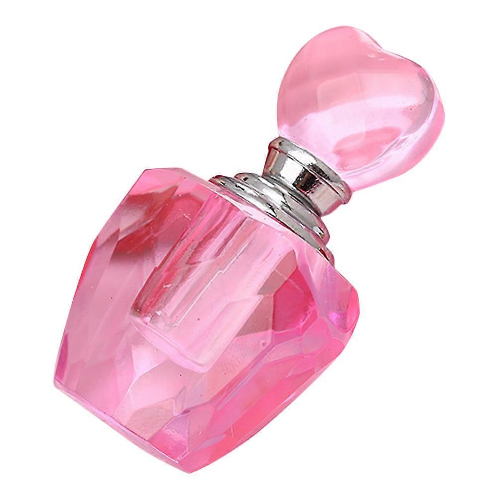 Glass Perfume Bottle for Storage with Pink Heart Topper 3Pcs