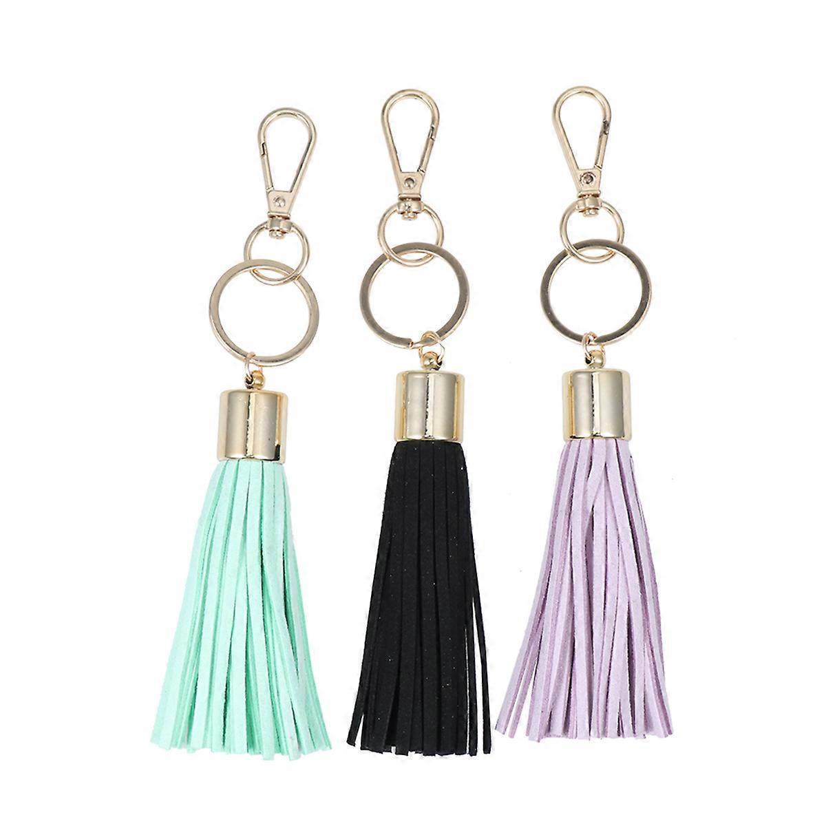 Tassel Keychains Pendant for Bag Hanging Decoration 6Pcs Assorted