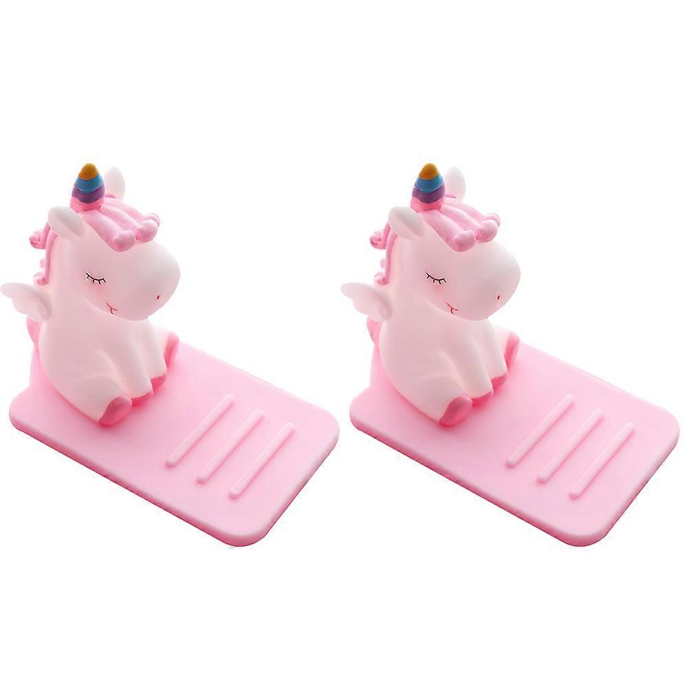 Phone Rack Unicorn Plastic for Supporting Use 6Pcs Pink Creative Design