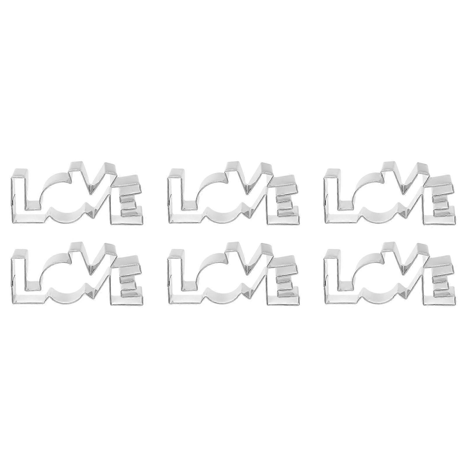 Cookie Cutters Stainless Steel for Cake Baking 6Pcs Biscuit Mold Set