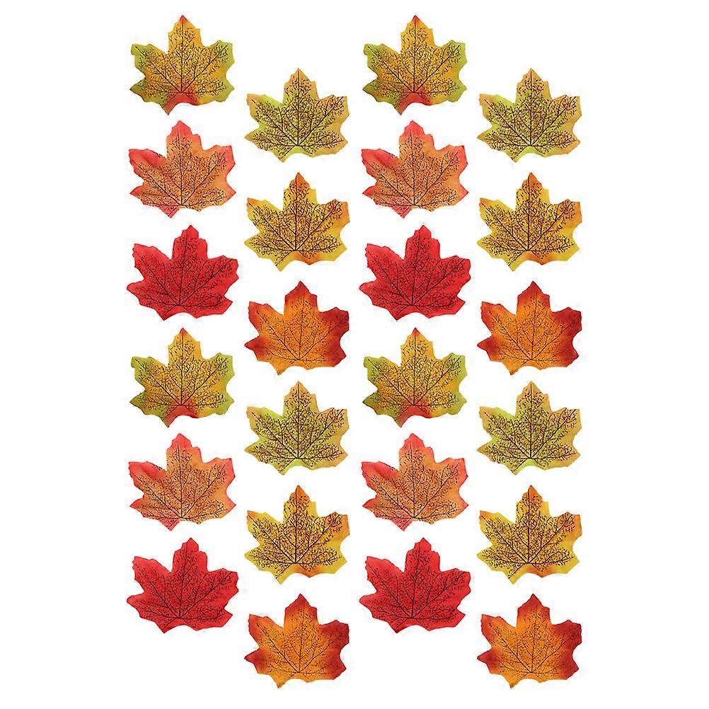 4Pcs Artificial Fall Maple Leaves Assorted Color Thanksgiving Party Decor 8.5x7.5cm DIY Crafts
