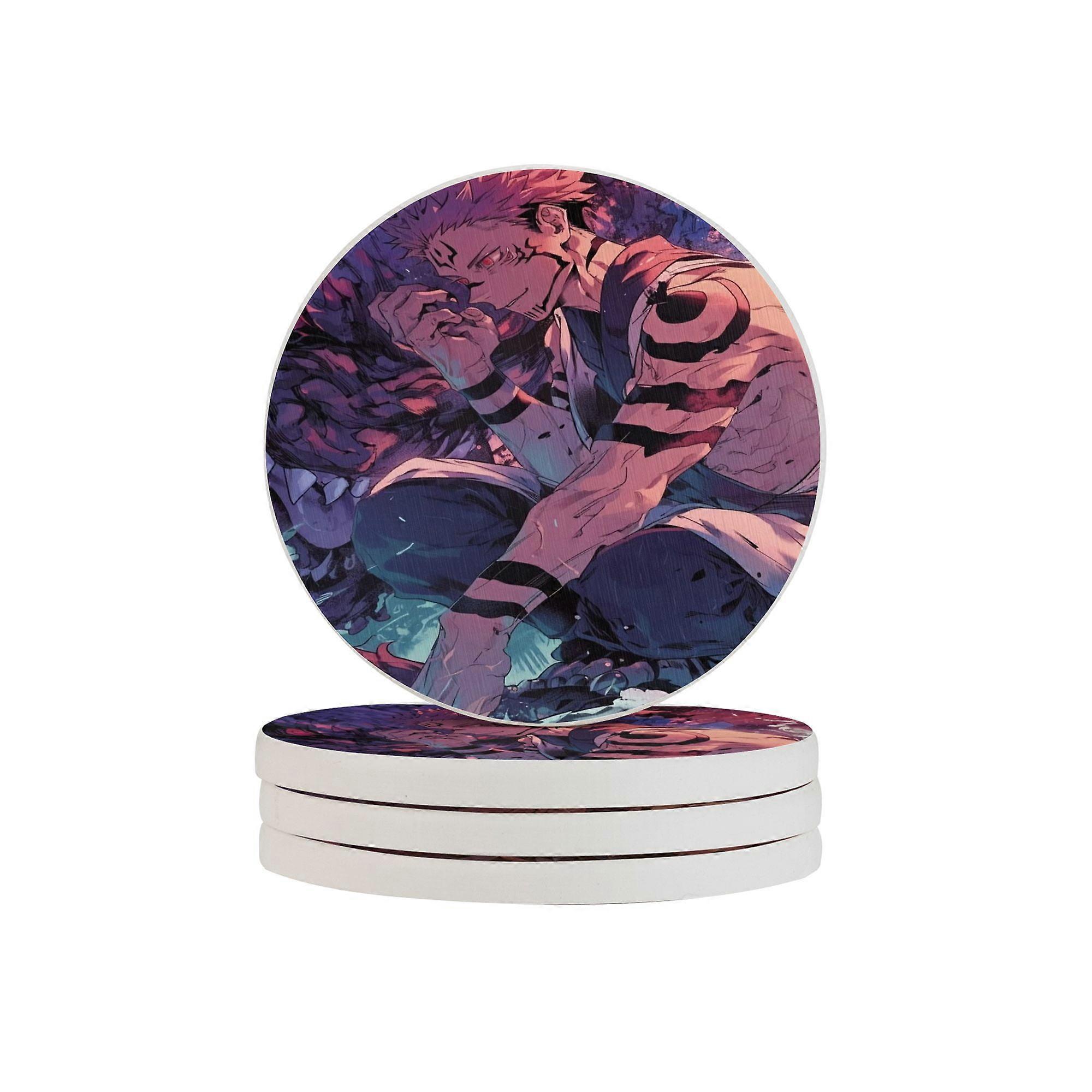 Jujutsu Kaisen Absorbent diatomaceous earth coaster, odorless diatomaceous earth non-slip insulation protects the table top from damage One Size