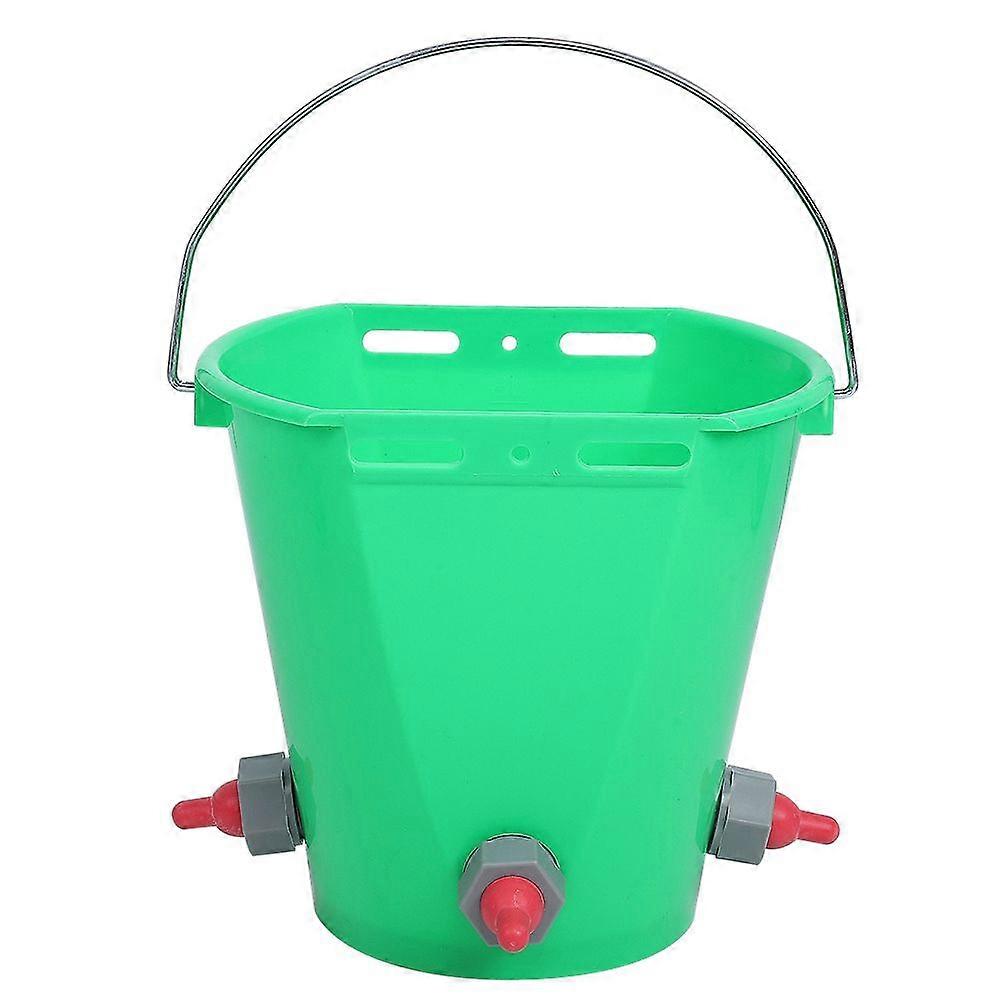HL MP69 Plastic Multiple Nipples 8L High Capacity Lamb Milk Feed Bucket for Cattle Sheep Livestock(Three Nipple )