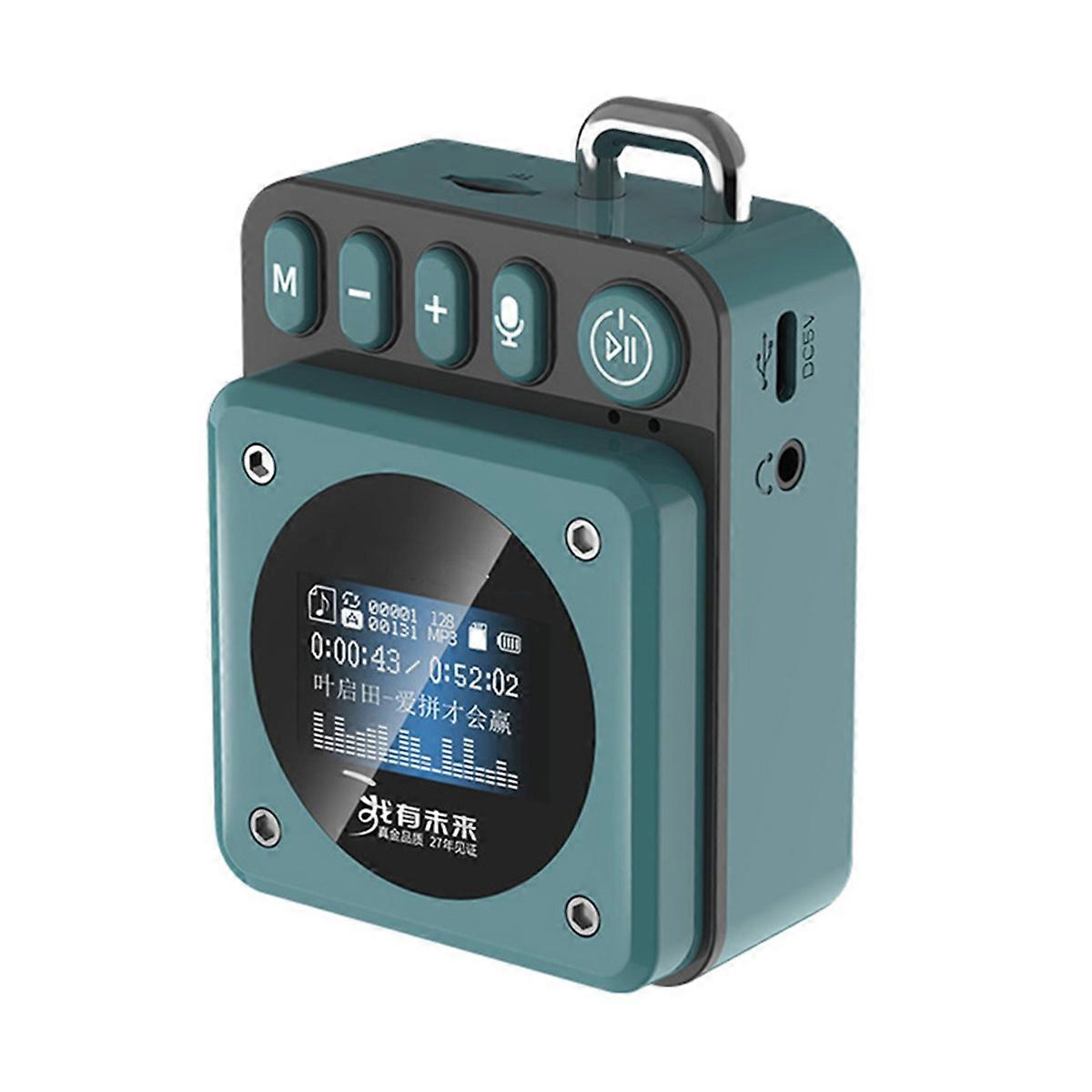 Mini Portable Bluetooth Speaker Lyrics Display Heavy Soundbar C