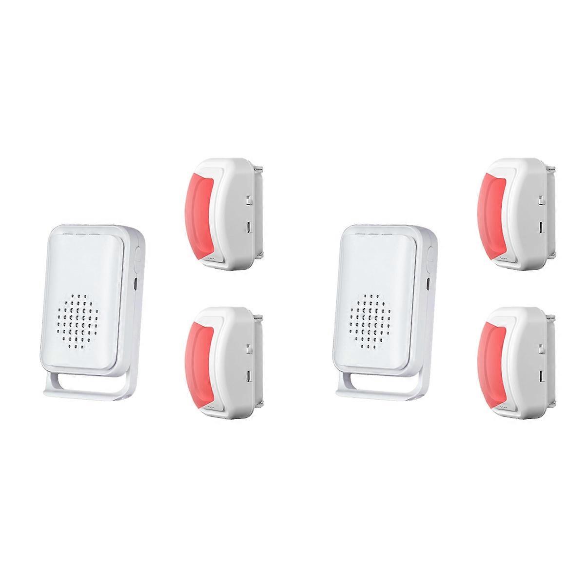 4X Bed Alarms for Elderly Dementia Patients - Wireless Motion Sensor Fall Detection Prevention Devic