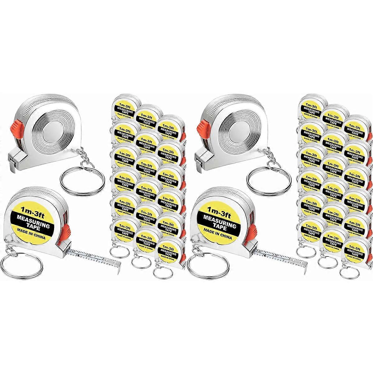 Tape Measure Keychains Functional Retractable Measuring Tape Keychains with Slide Lock for Construct