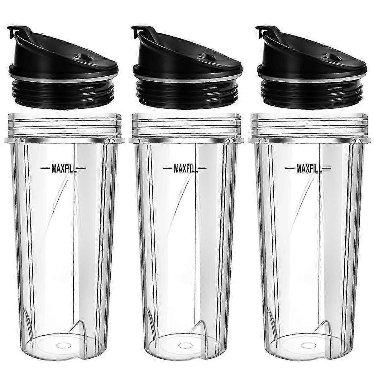 Blender Replacement Parts for Ninja, 3 Pack 16oz Ninja Blender Cups