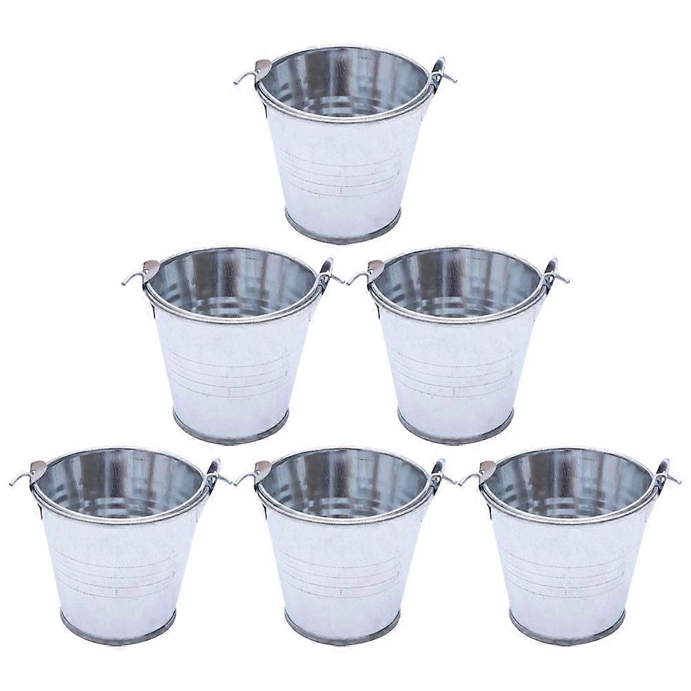 Creative Iron Buckets Kids Mini Bucket Multi-Function 30Pcs Silver