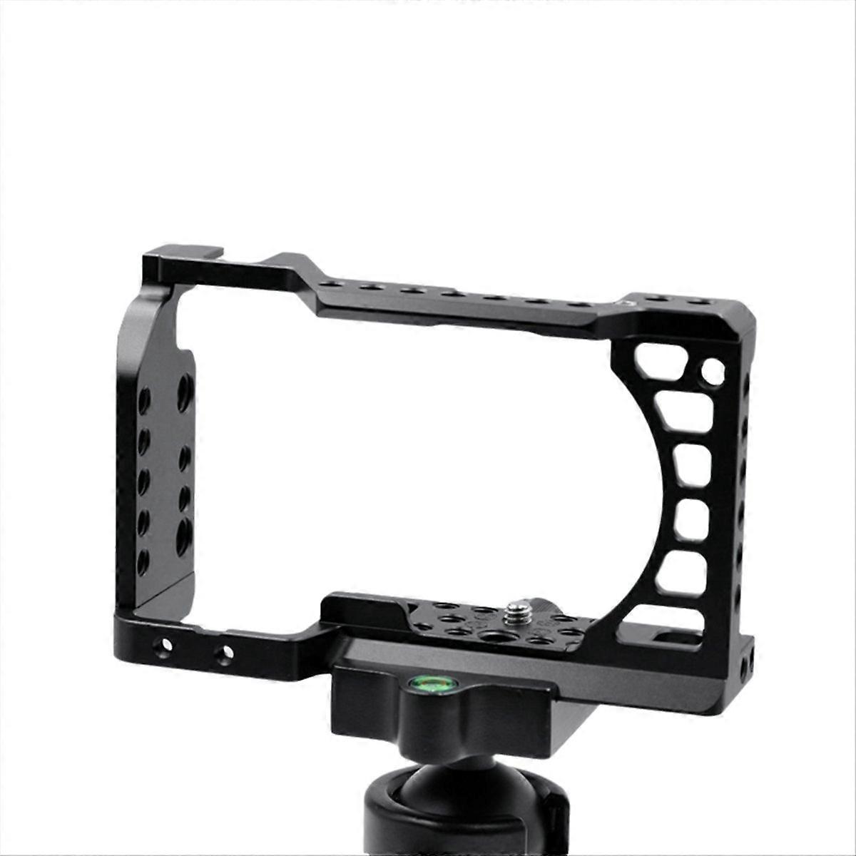 Aluminum Alloy Camera Cage Rig with Cold Shoe Mount for Sony A6000/A6300/A6400/A6500 Cameras Silver