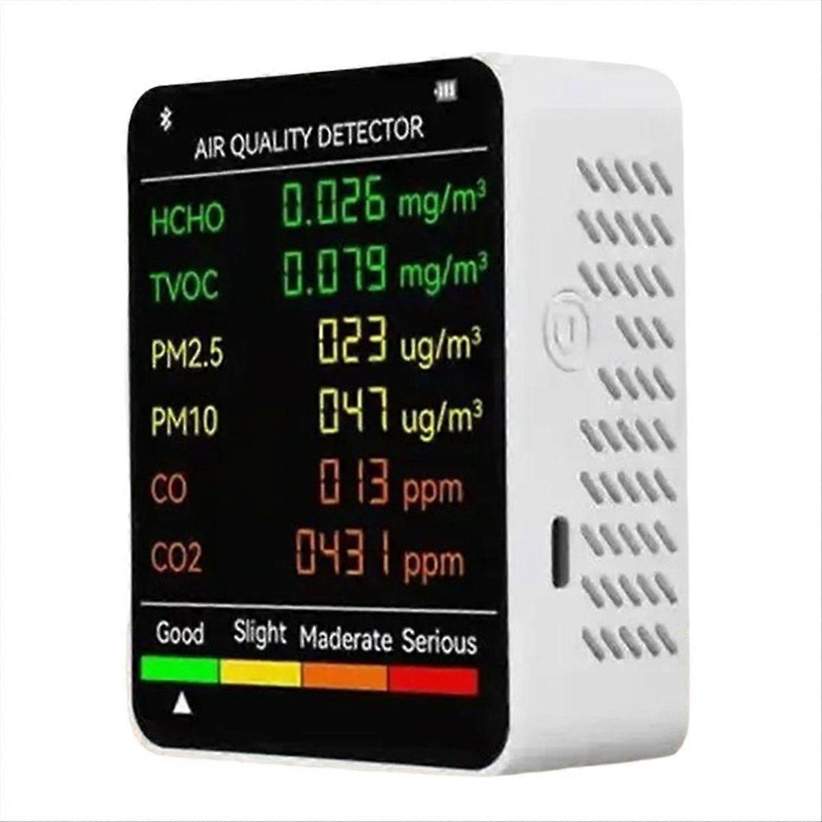 6 in 1 Multifunctional Air Quality Tester LCD Display Wall Mounted