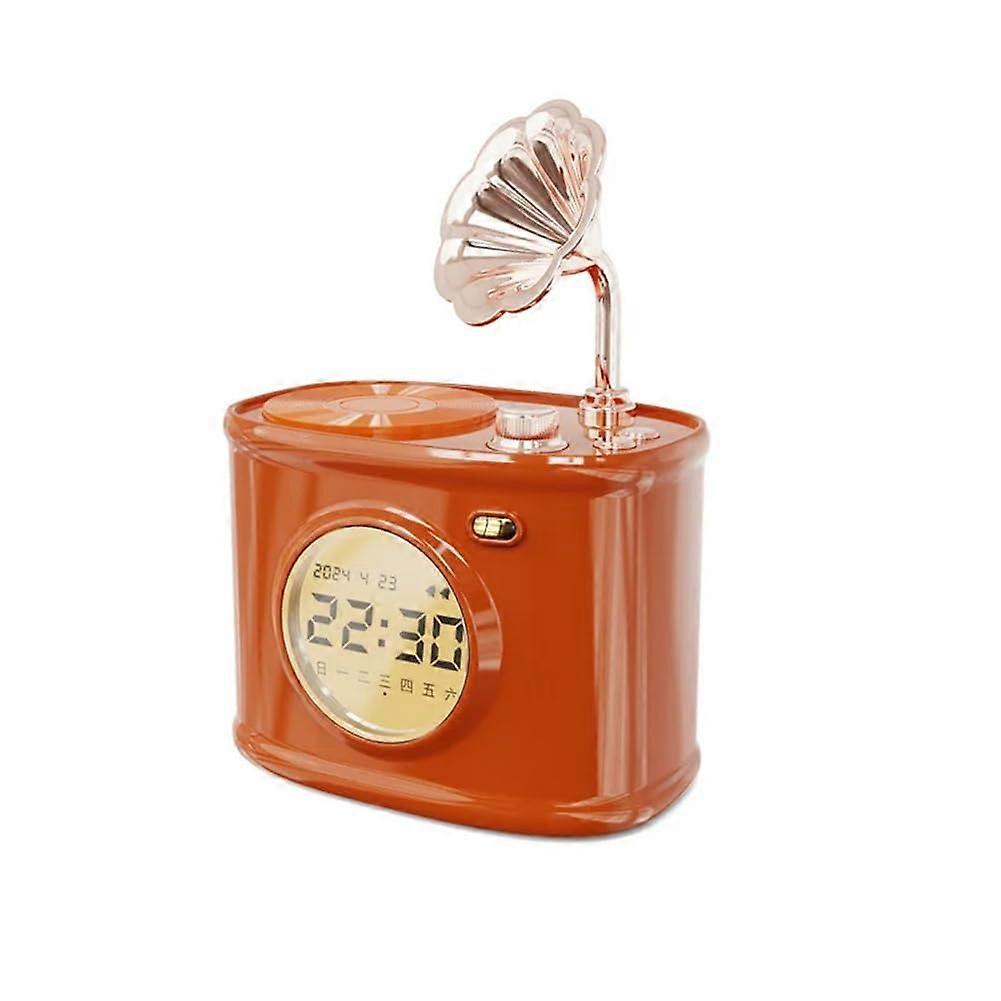 Bluetooth Speaker Model D Compact Retro Clock Alarm Clock Calendar With Display For Desktop Home Decor
