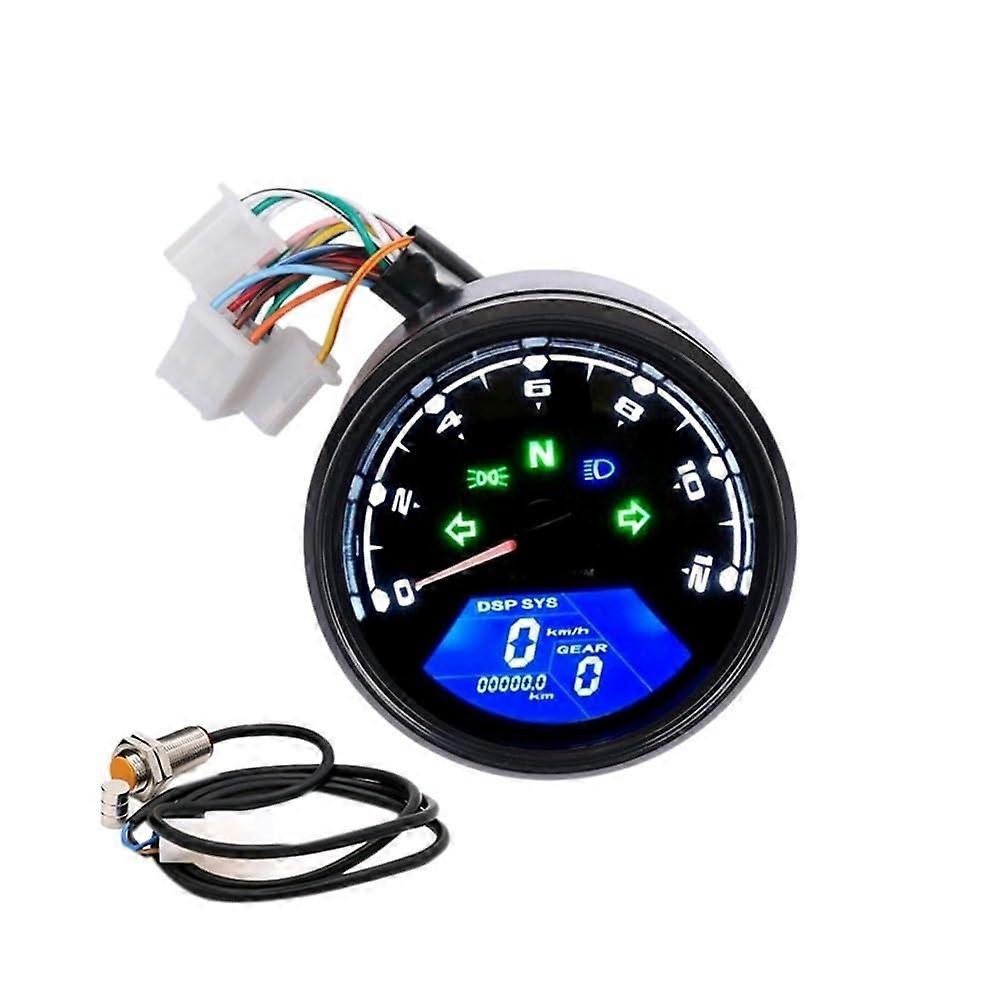 Motorcycle Speedometer Digital Odometer Gauge With Induction Sensor Oil Gauge Compatible With Various Motorcycle Models