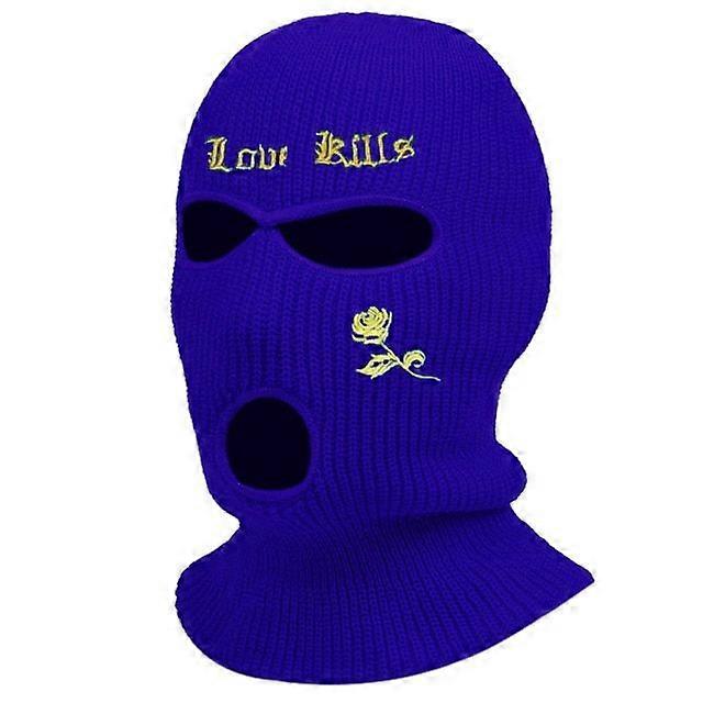 الشتاء قناع التزلج دافئ للجنسين قناع بالاكلافا قبعة كاملة الوجه محبوك التزلج على الجليد كاب الهيب هوب قبعة صغيرة 3 ثقوب