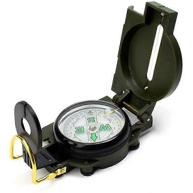 Portable Army Green Folding Lens Compass Military Multifunction Dash|Compass