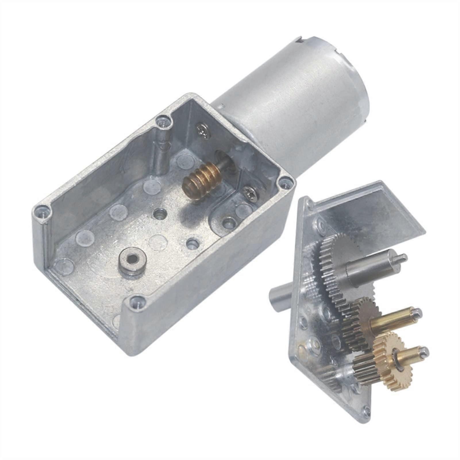 DC Worm Gear Motor 12V 24V Electric Motor for Model Toys and Robotics (25, 6V)