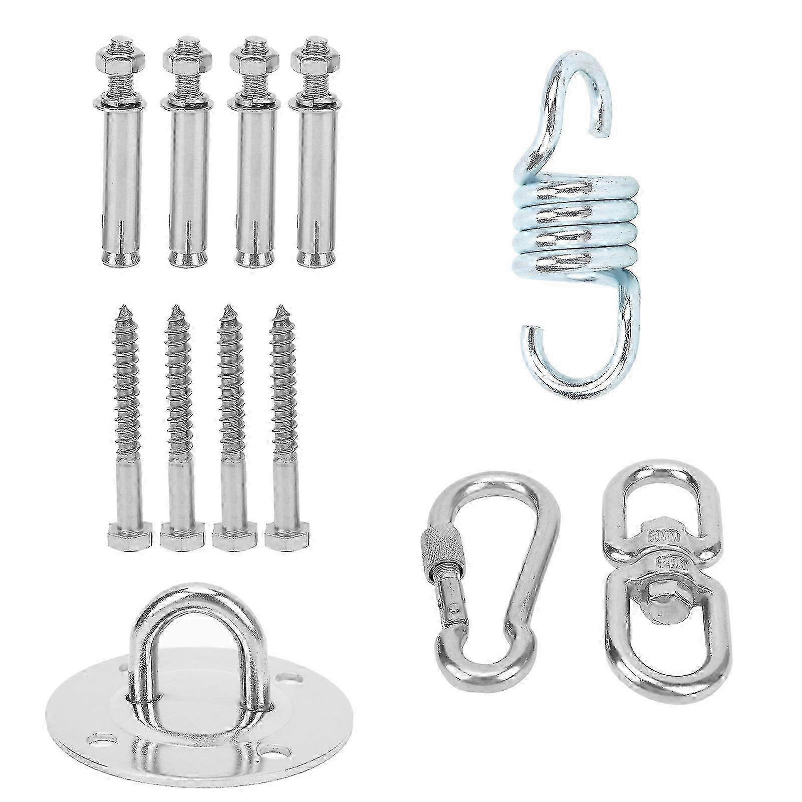 Ceiling Wall Steel Mount Anchor with Bolts & Ceiling Hook for Yoga Hammock - Secure Fix Base