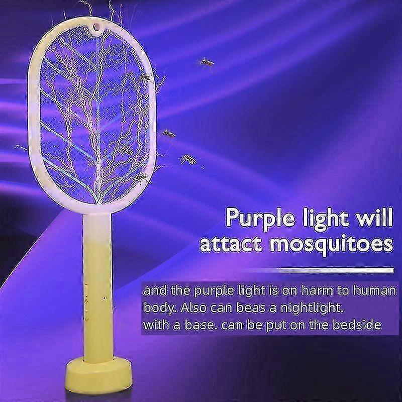 Rechargeable Electric Mosquito Fly Swatter Zapper Racket Bug Insect Killer Lamp