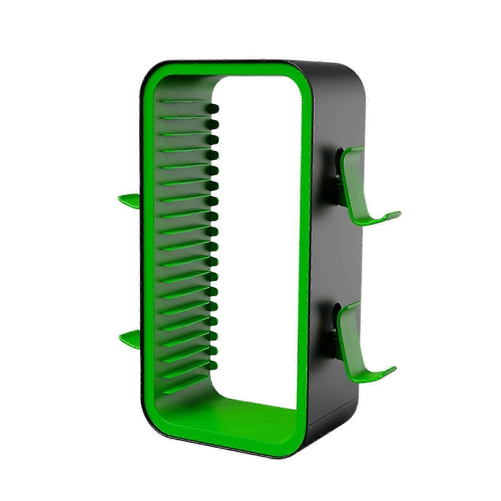 Video Game Storage Rack Universal Stable Stand Accessories Game Disk Storage Black Green
