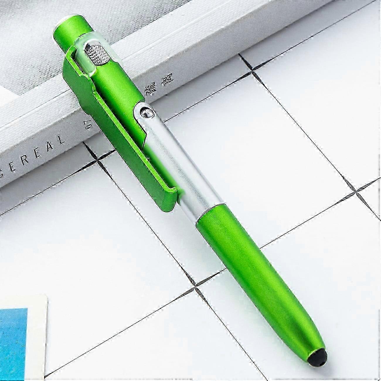 PBAZIH 4-in-1 Ballpoint Pen with Stylus, LED Light & Foldable Phone Stand - Multi-Function Pen for Devices - Perfect for Office & Students