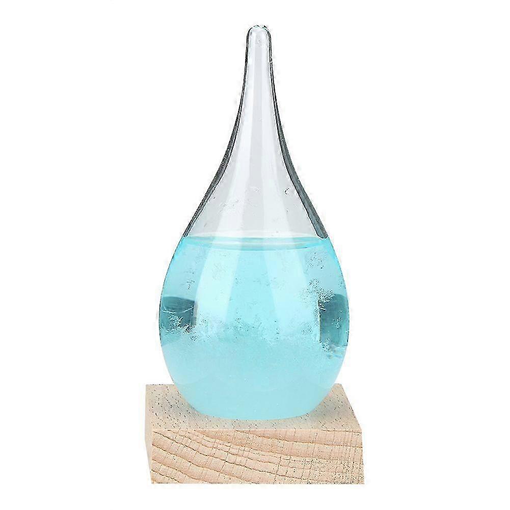 Innovative Drop Shape Weather Forecast Glass Weather Predicting Bottle Home DecorationBlue