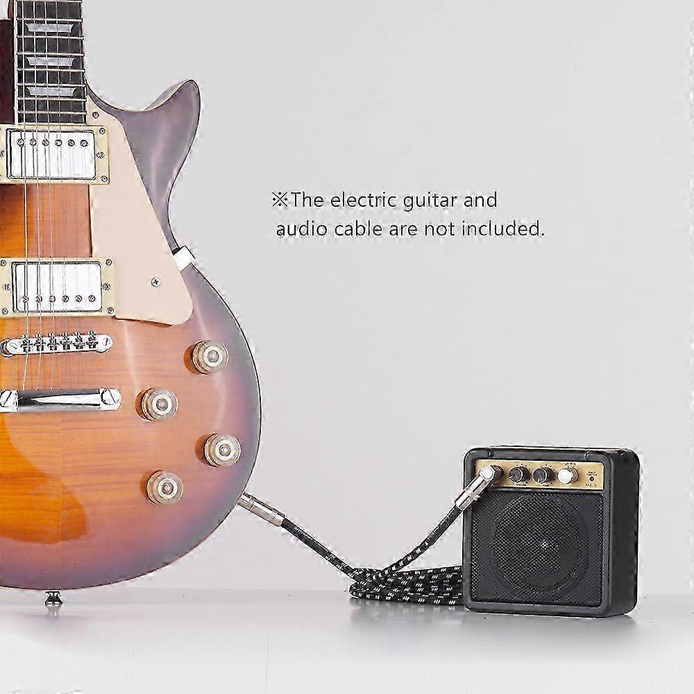 Mini Guitar Amplifier Amp Speaker 5W with 6.35mm Input 1/4 Inch Headphone Output Supports Volume Tone Adjustment Overdrive