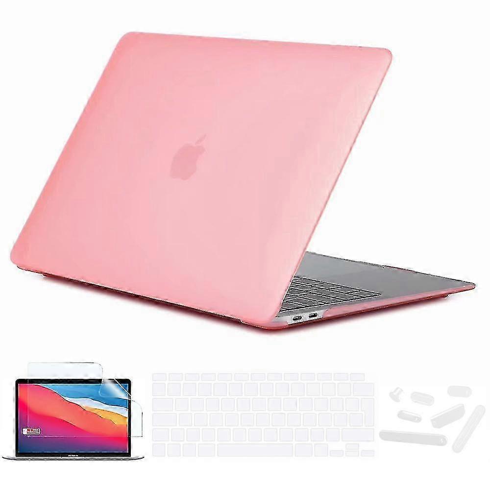 Matte Pink Case Keyboard Cover Screen Protector For Laptop Macbook Air 13 Inch M1 A2337 A2179