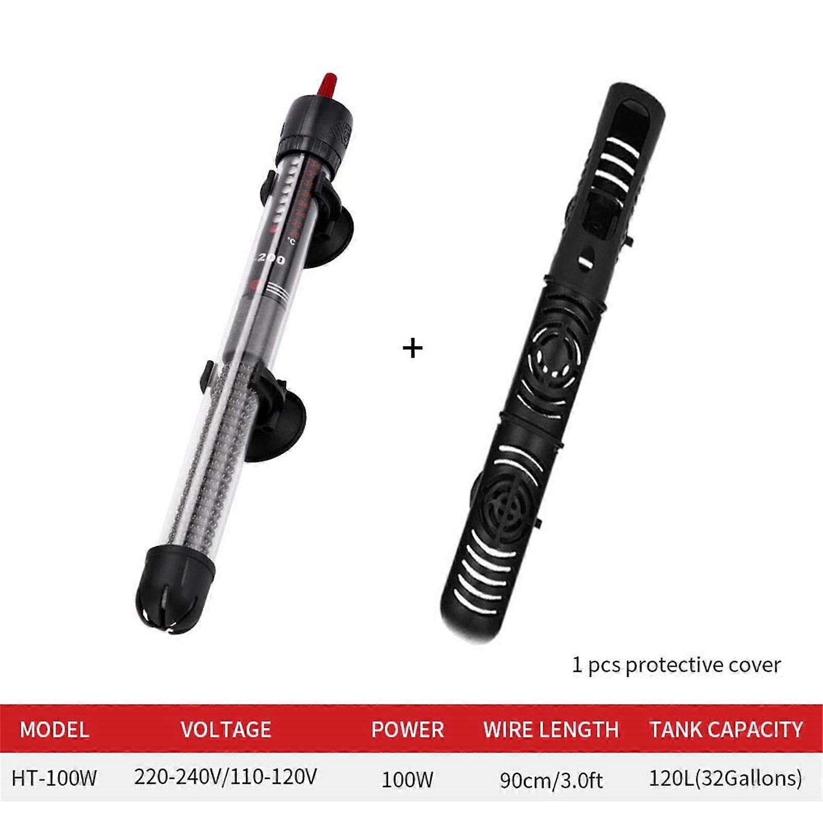 Fankiway Fish Tank Heating Rod, Compatible with Aquarium & Turtle Tanks, Automatic Constant Temperature, Meets European and American Regulations
