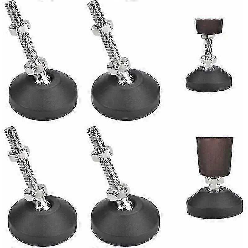 4-Piece Adjustable Leveling Kit with M8 Adjustable Feet and Screws for Furniture. Screw-in Leveling Solution for Furniture Use