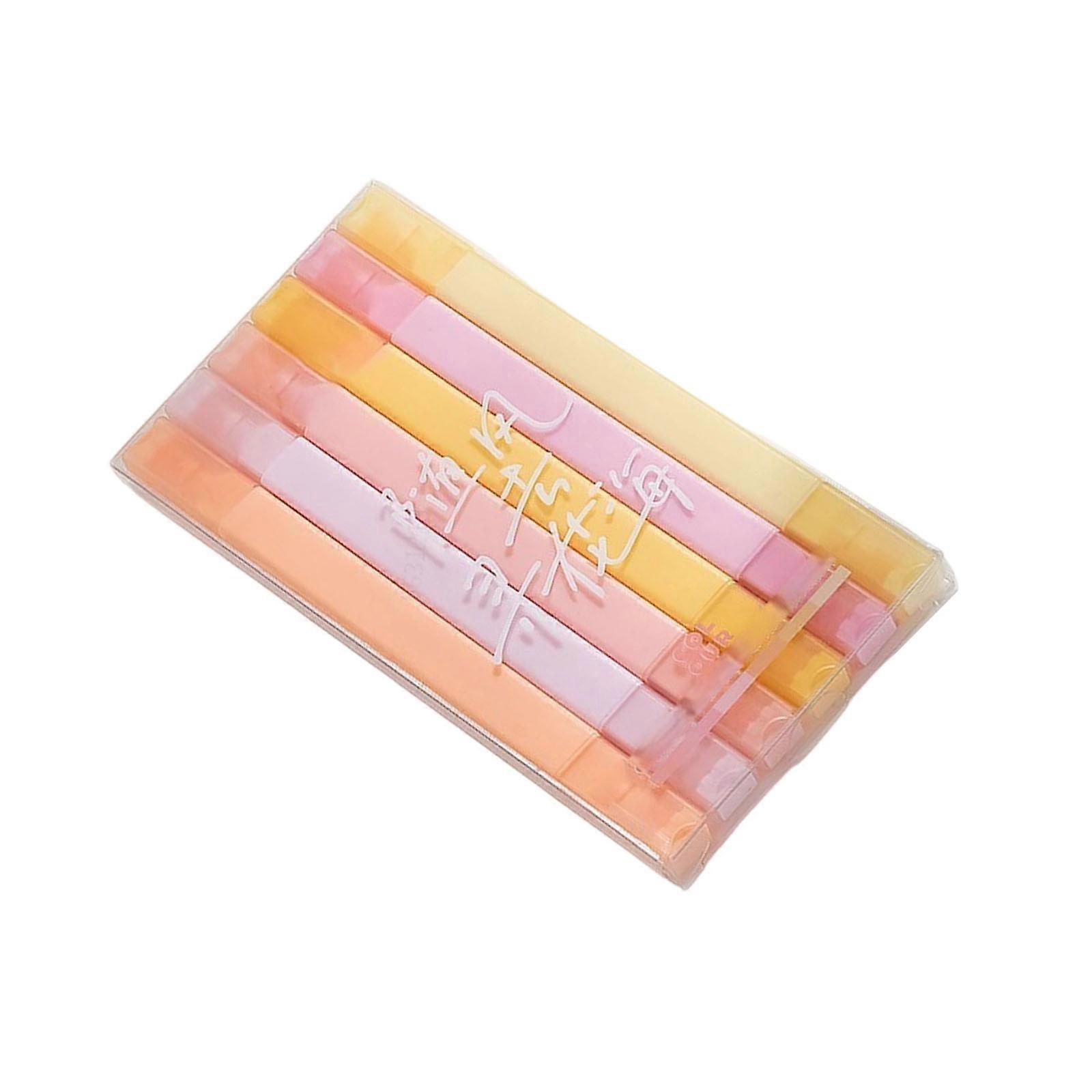 Double Headed Highlighter 6/12 Color Double Ended Marker Pen for Scrapbooking Journaling Note Taking Coloring Drawing Multicolor