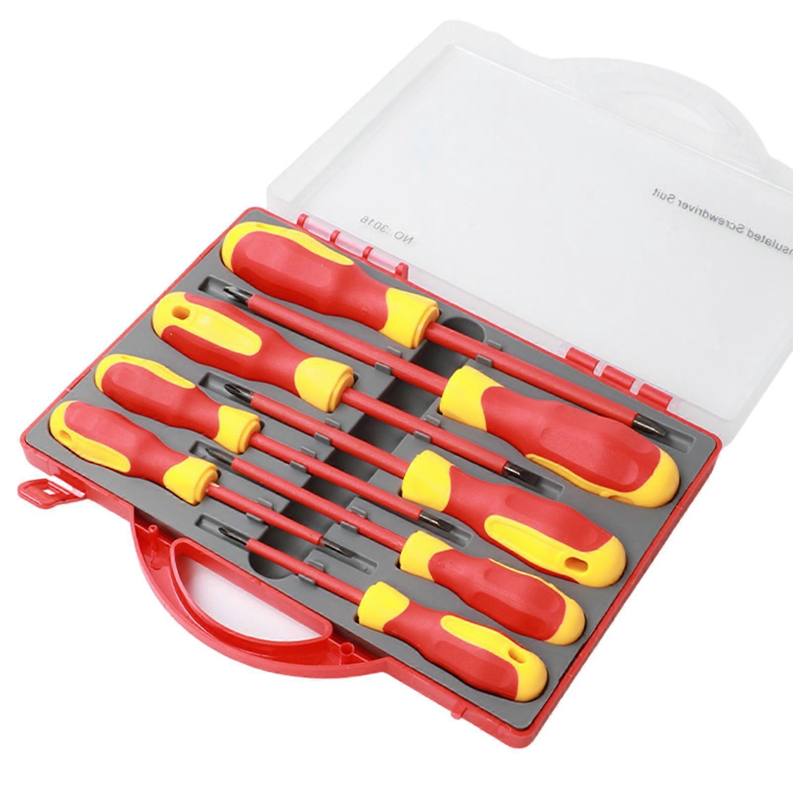 8 in 1 Magnetic Screwdriver Set Multipurpose Electrican Insulated Hand Tool Screwdriver Set Multipurpose Repair Tool Multicolor