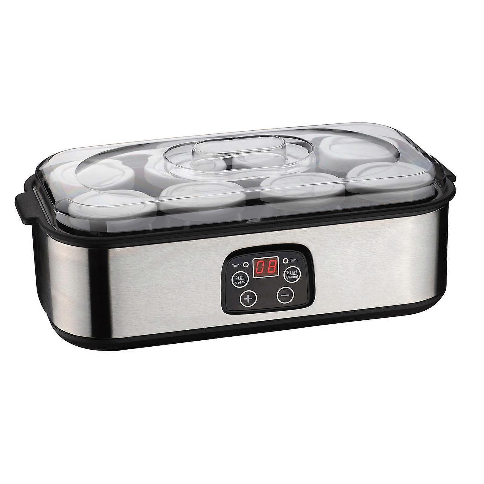 Large Capacity Probiotic Machine Adjustable Temperature Yogurt Machine with Reusable Leakproof Containers for Kitchen Multicolor