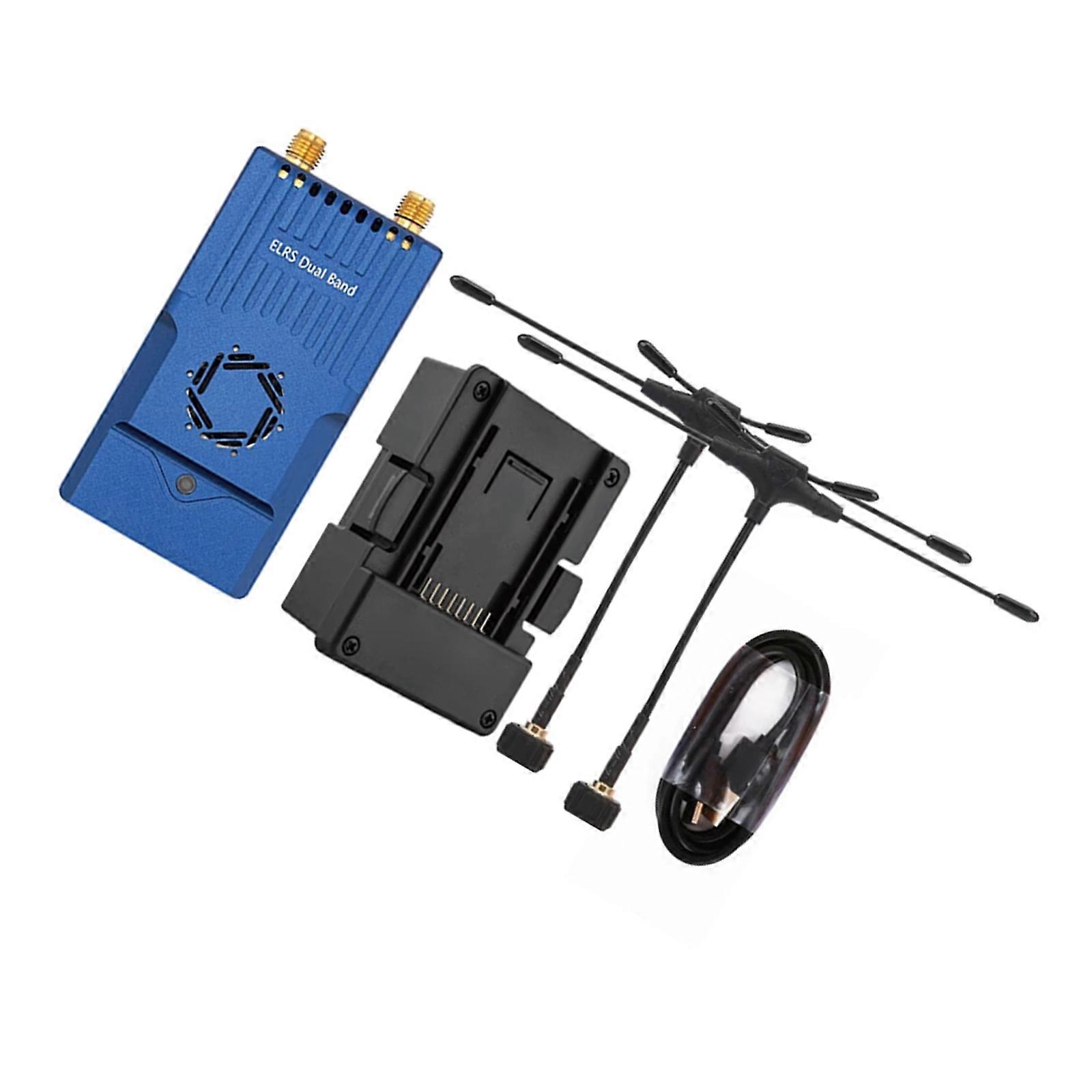 Twin Band Transmitter Suitable For Drones 915MHz 2.4GHz Build In Heat Dissipation Fan 7-30V Wide Voltage Compatibility Multicolor